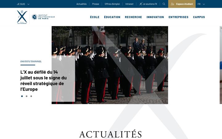 Screenshot ta' polytechnique.fr
