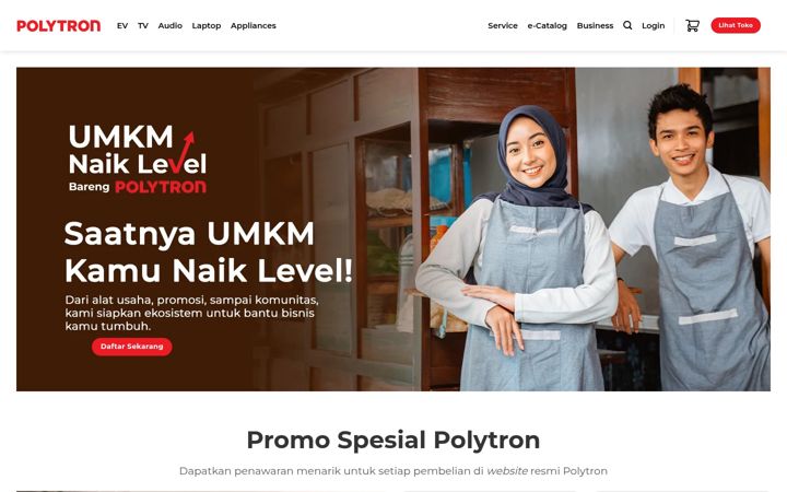 Screenshot von polytron.co.id