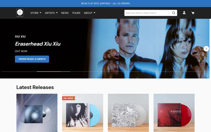 Skærmbillede af polyvinylrecords.com