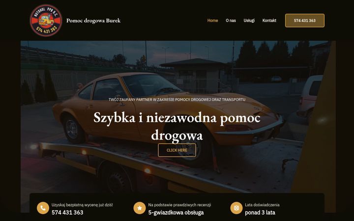 Screenshot di pomocdrogowaburek.pl