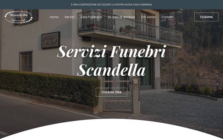 Skærmbillede af pompefunebriscandella.com