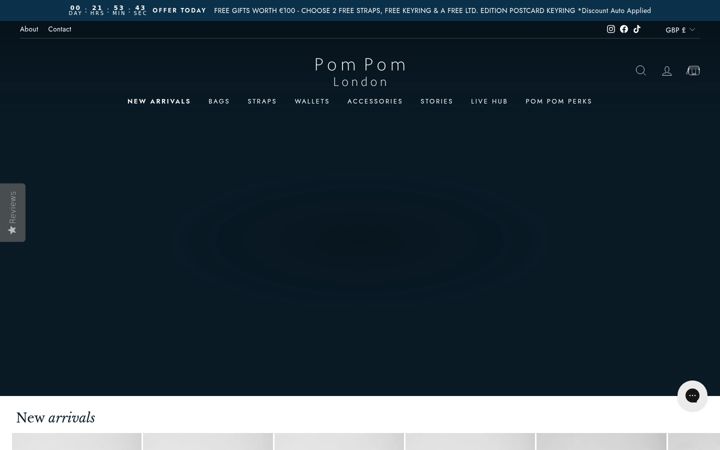 Screenshot of pompomlondon.com