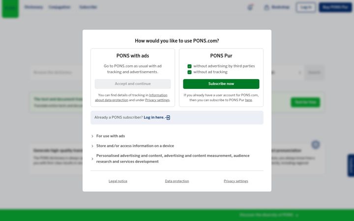 Skjermbilde av pons.com
