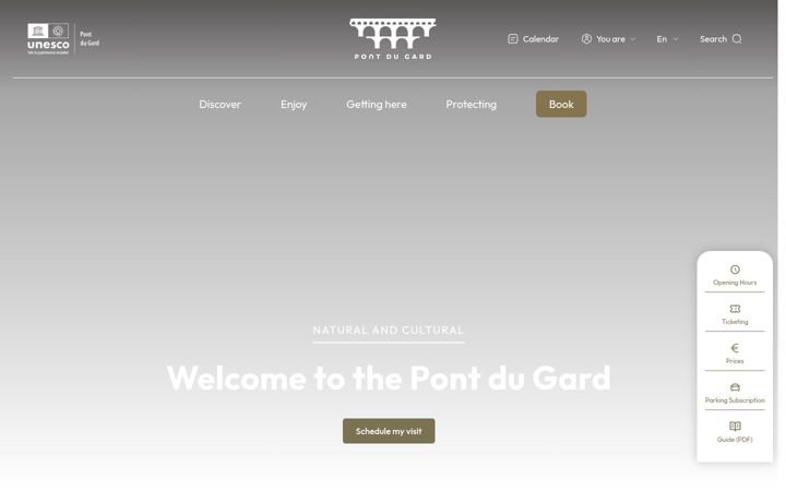 Screenshot of pontdugard.fr