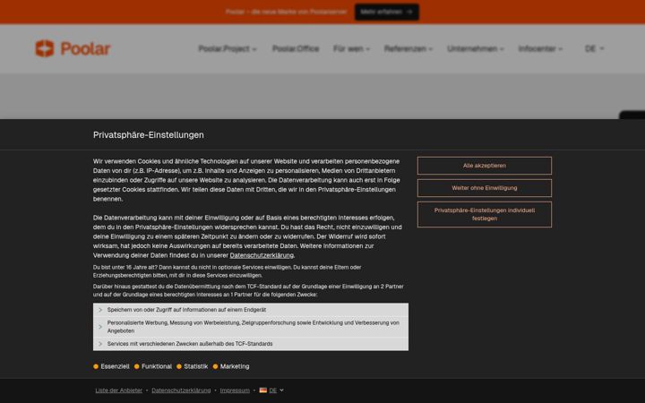 Screenshot of poolarserver.com