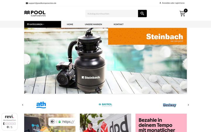 Zrzut ekranu poolkomponenten.de