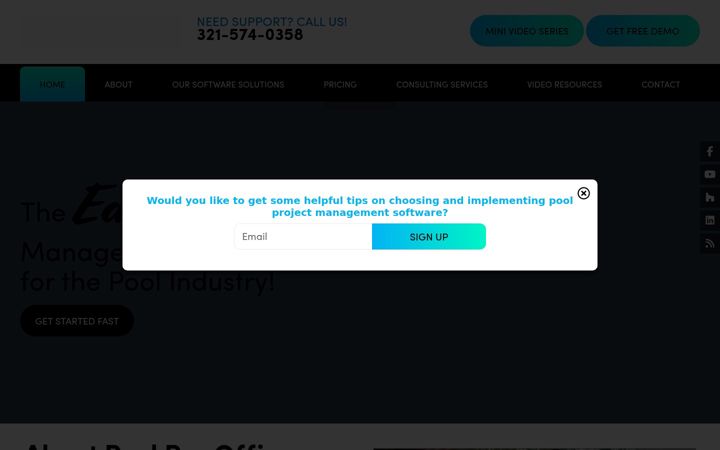 Snímek obrazovky poolprooffice.com