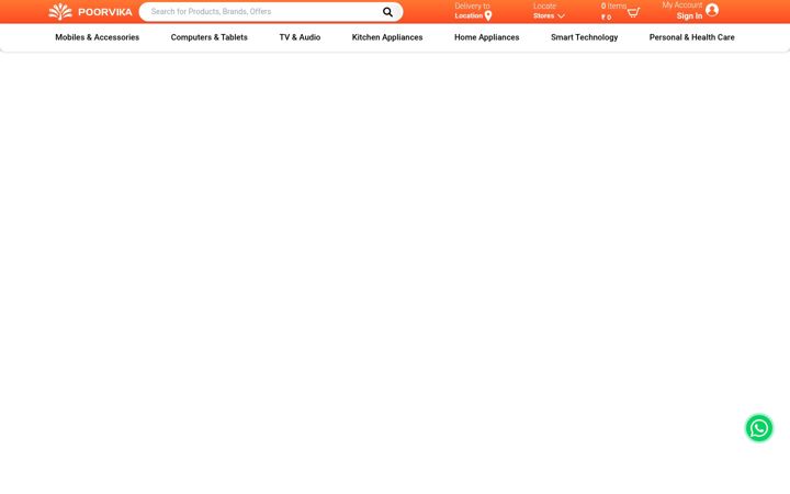 Screenshot of poorvika.com