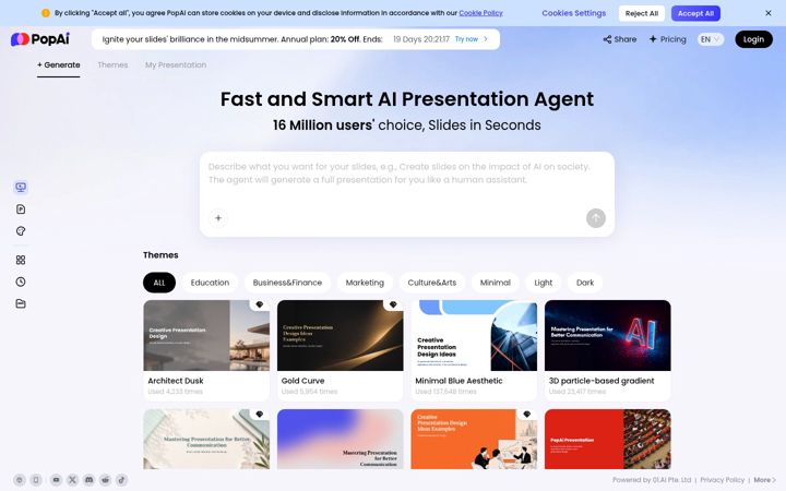 Screenshot of popai.pro