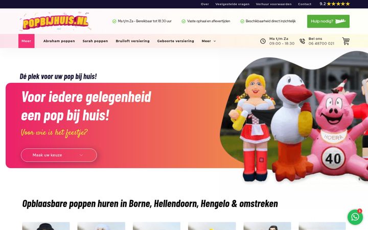 Skärmbild av popbijhuis.nl