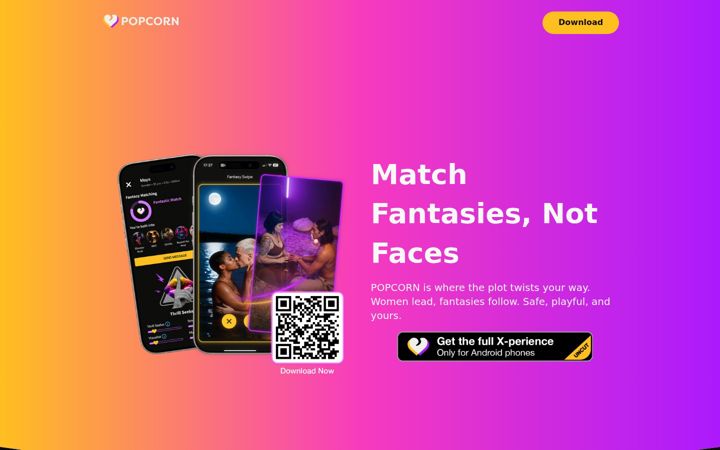 Screenshot of popcorn-dating.com