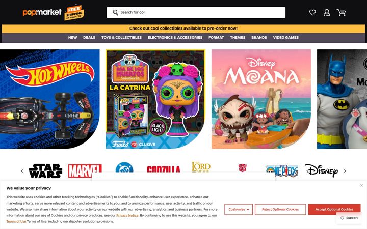 Screenshot of popmarket.com