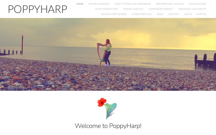 Screenshot of poppyharp.com