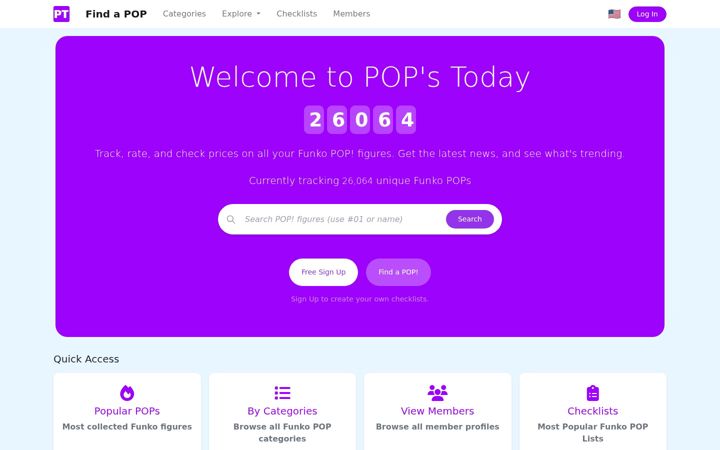 Screenshot of pops.today