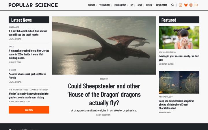 Ekraanipilt saidist popsci.com