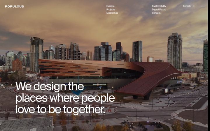 Screenshot of populous.com