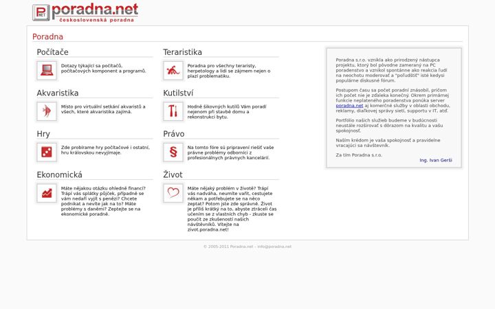 Screenshot of poradna.net