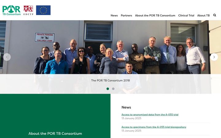 Posnetek zaslona porconsortium.org