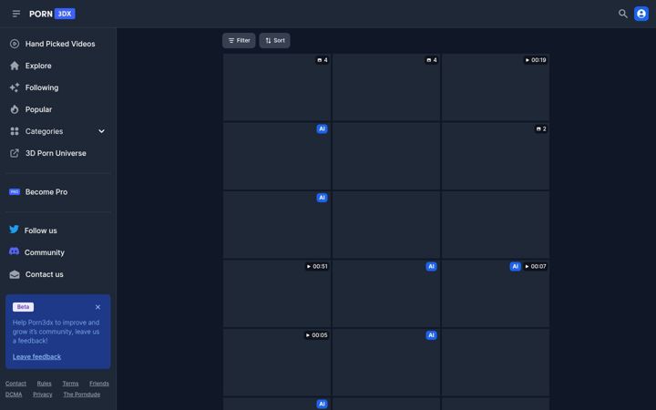 Screenshot di porn3dx.com