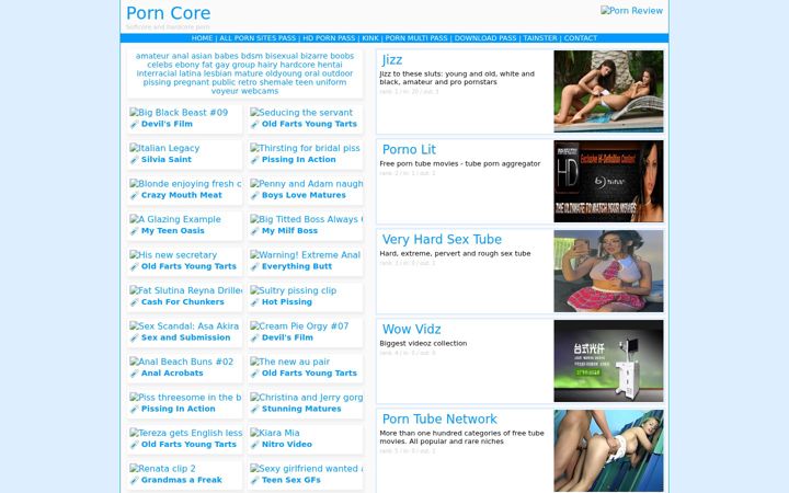 Screenshot of porncore.net