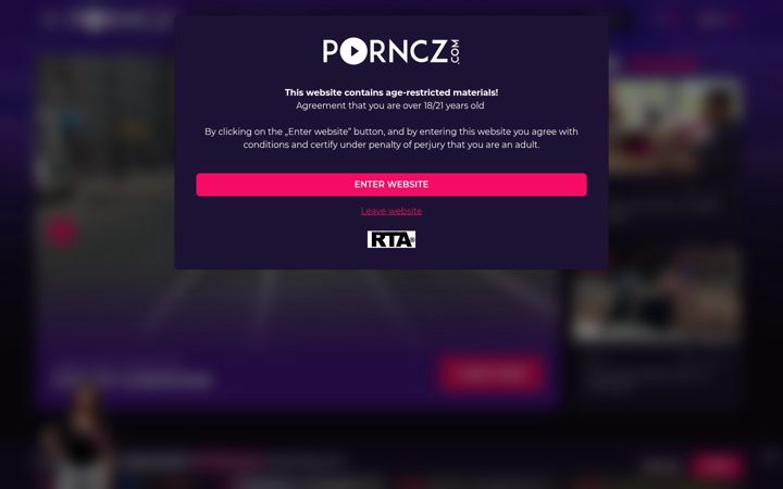 Screenshot von porncz.com
