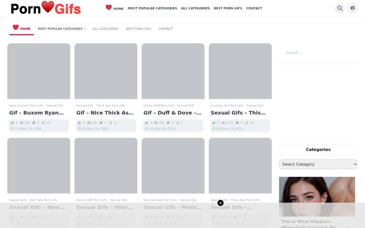 Screenshot of porngifs.ca