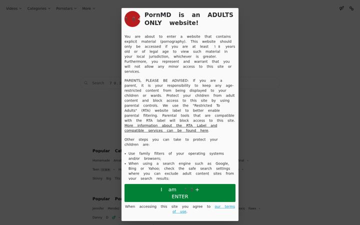 Screenshot van pornmd.com