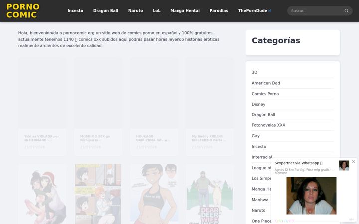 Screenshot of pornocomic.org