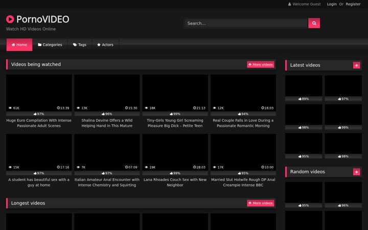 Képernyőkép: pornovideo.site
