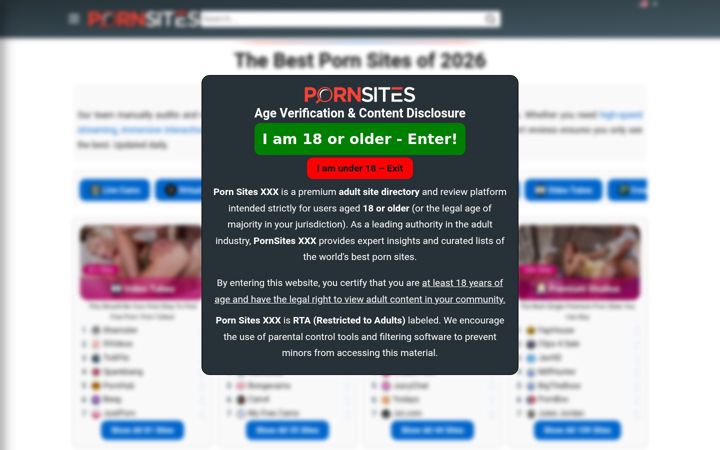 Screenshot of pornsites.xxx