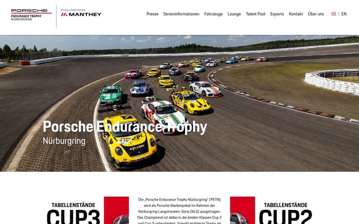 Screenshot του porscheendurancetrophy.de