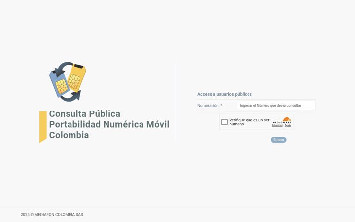 Screenshot of portabilidadcolombia.com.co