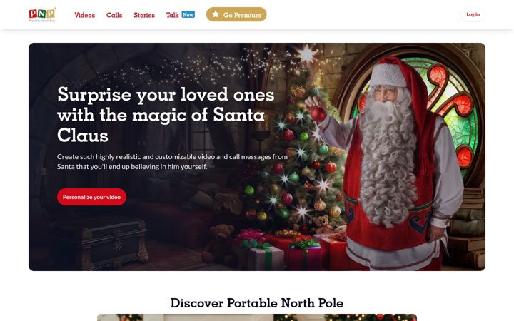Screenshot of portablenorthpole.com