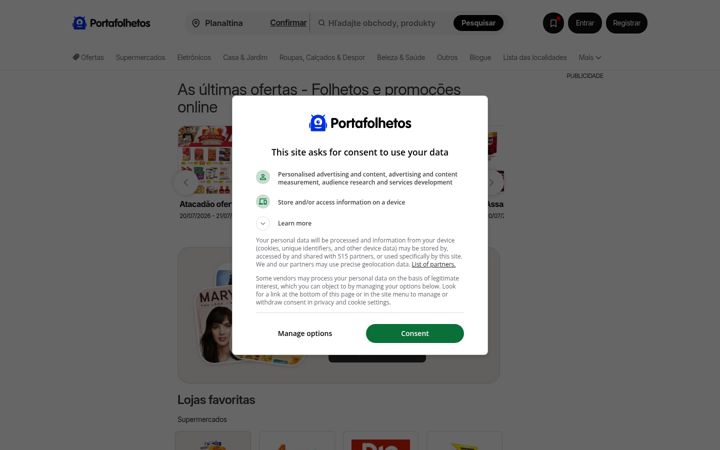 Screenshot of portafolhetos.com.br