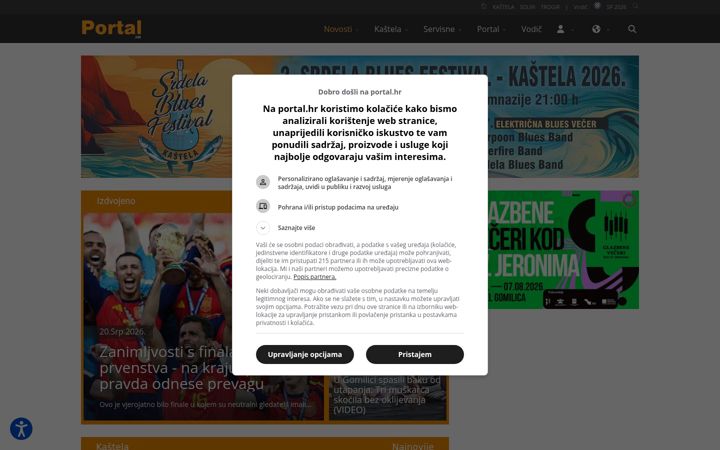 Screenshot of portal.hr