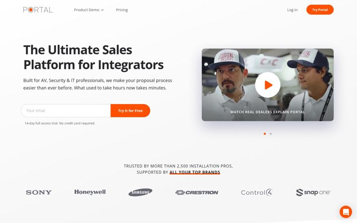 Screenshot of portal.io