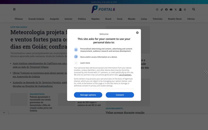 Skærmbillede af portal6.com.br