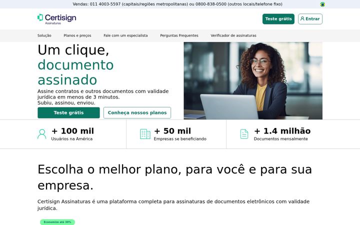 Screenshot of portaldeassinaturas.com.br