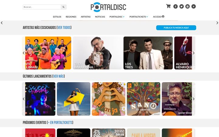 Snímek obrazovky portaldisc.com