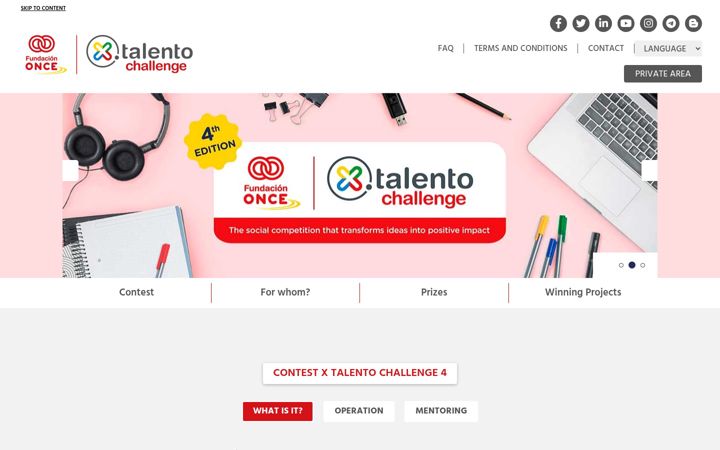 Zrzut ekranu portalentochallenge.es