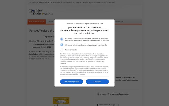 Screenshot of portalesmedicos.com