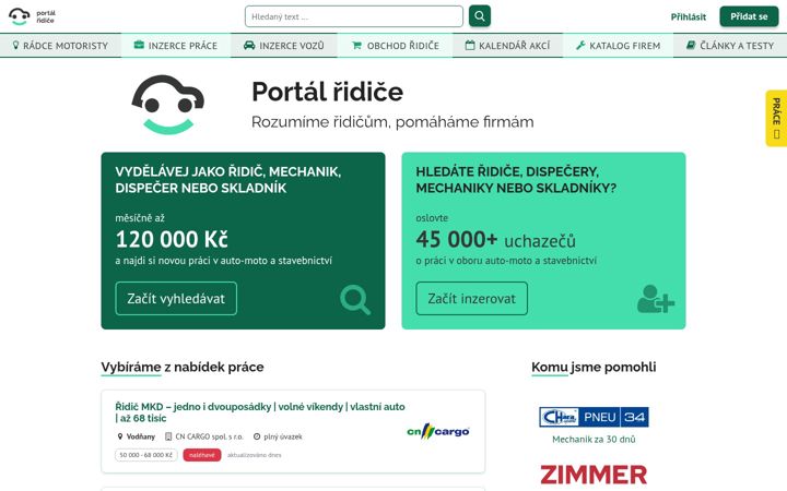 Screenshot of portalridice.cz