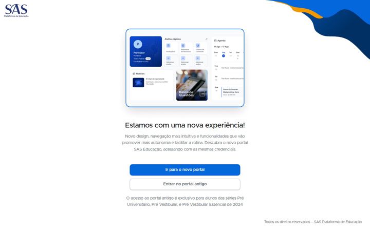 Screenshot of portalsaseducacao.com.br