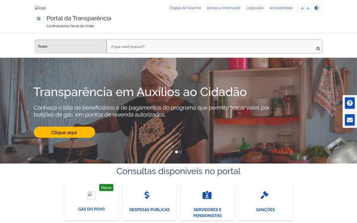 Screenshot of portaltransparencia.gov.br