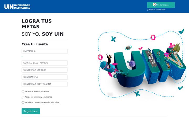 Screenshot of portaluin.mx