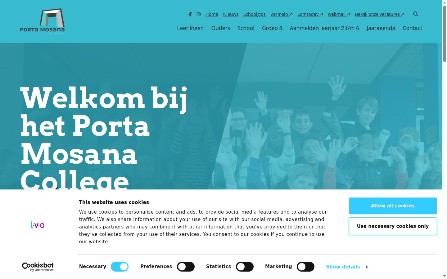 Screenshot του banner συγκατάθεσης που εμφανίστηκε πριν από οποιαδήποτε αλληλεπίδραση