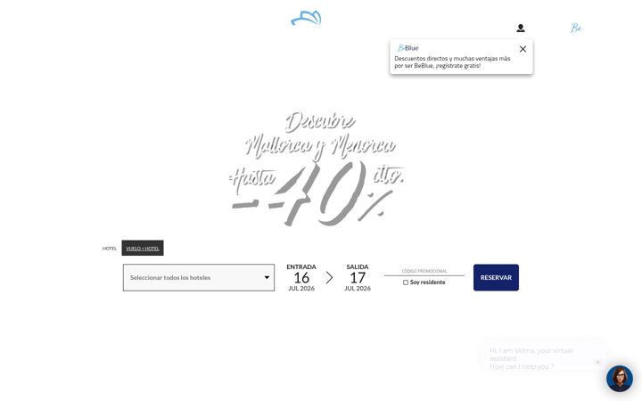 Screenshot of portbluehotels.com