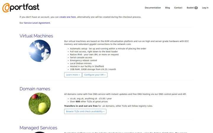 Screenshot of portfast.net