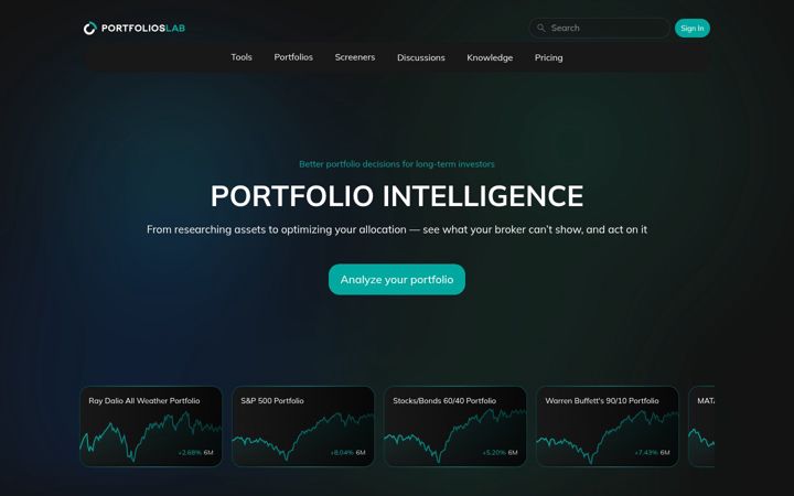Screenshot of portfolioslab.com