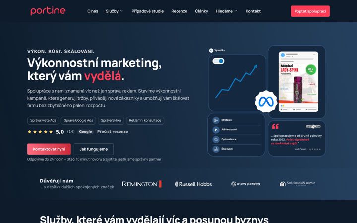 Skjámynd af portine.cz
